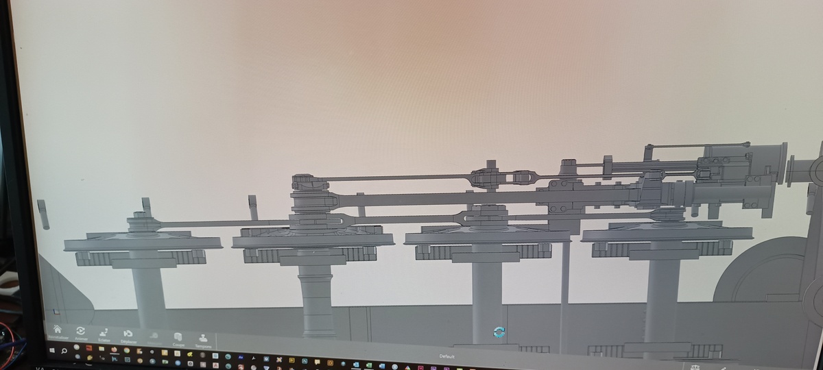 Zoom roues bielles Locomotive Big Boy