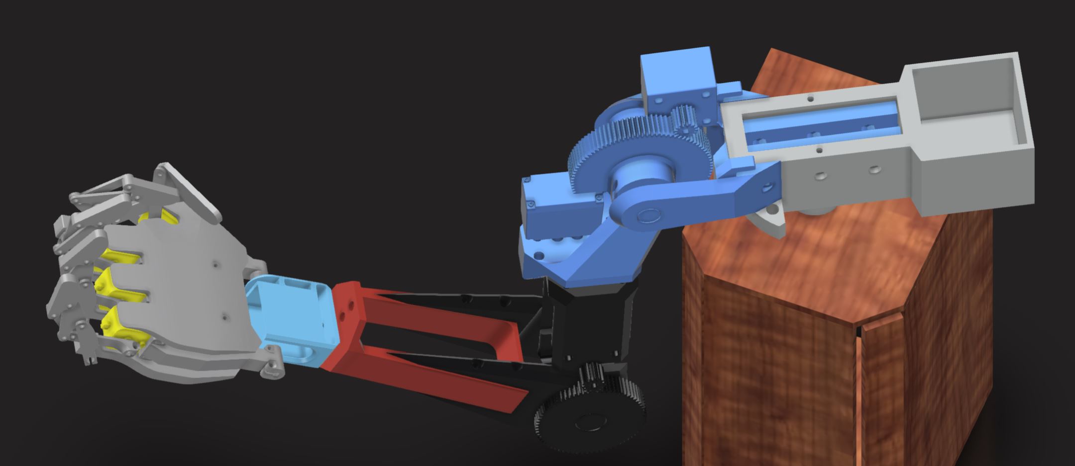 Bras nu avec 3 à 4 mouvement pour le bras droit du guichetier