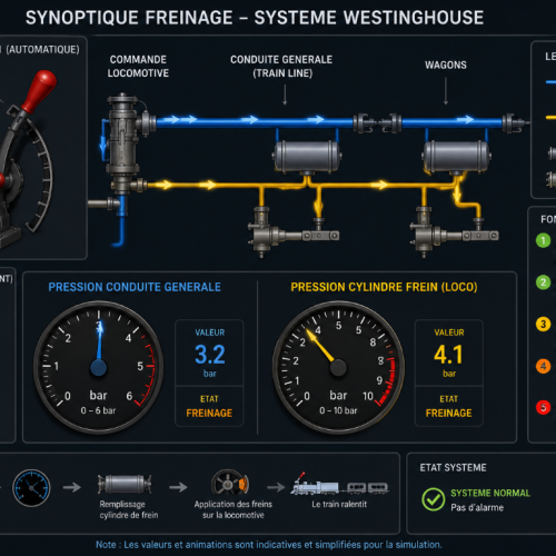 Synoptique freinage train Westinghouse